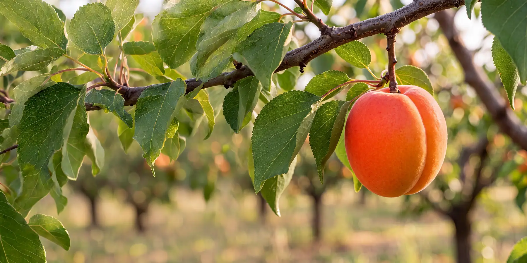 Frutti di albicocco in pianta