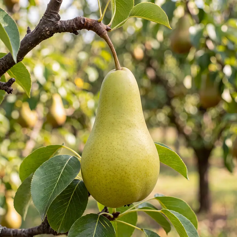 Fruits sur l'arbre : poire