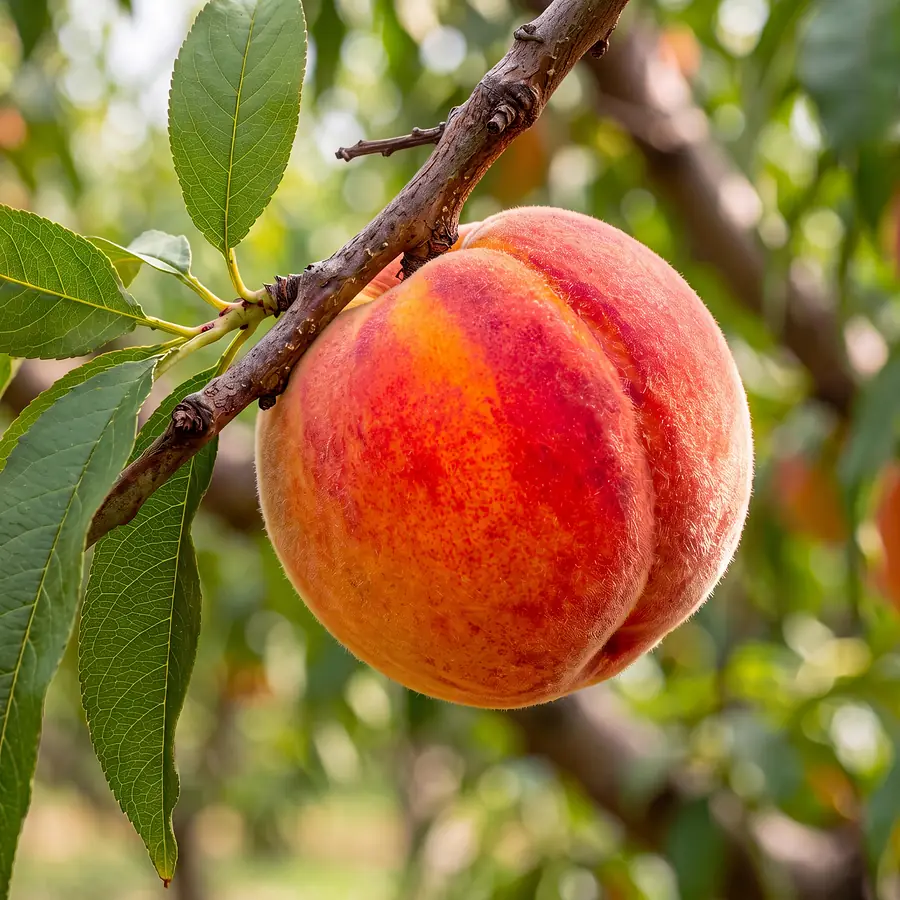 Fruits sur l'arbre : pêche