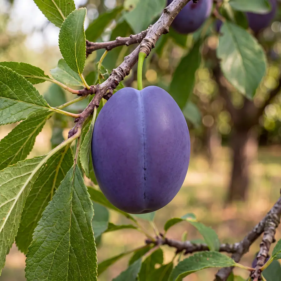 Fruits sur l'arbre : prune
